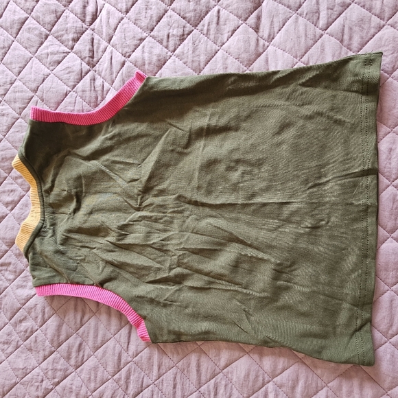 With Jean Y2KGreen Multi Color Love Details Street Wear Smart Casual Tank Top XS - Picture 7 of 9